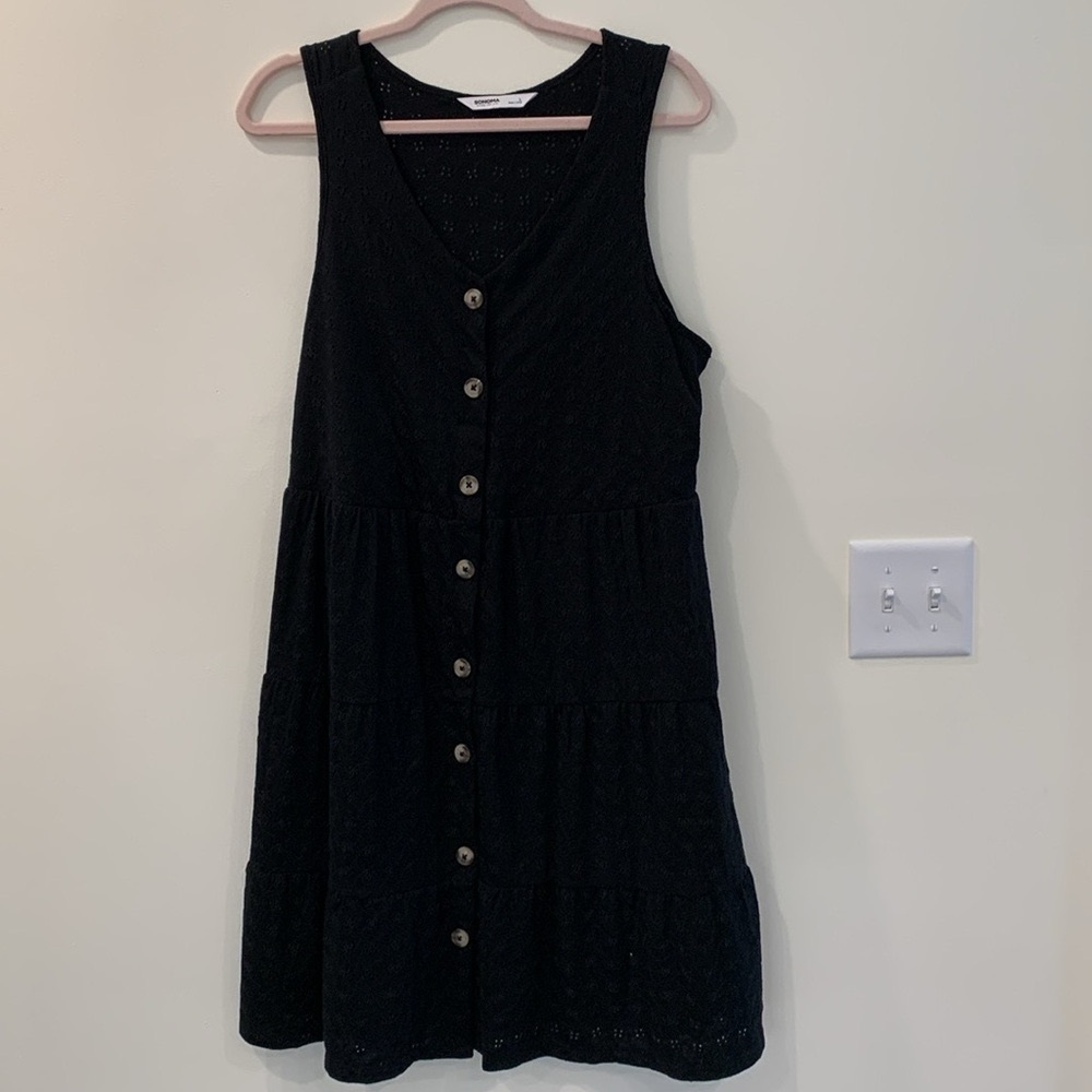 Sonoma Black and Buttons dress